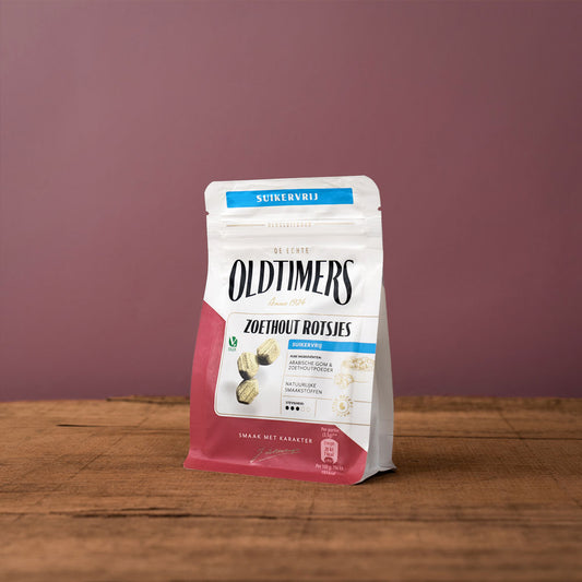 Oldtimers Suikervrij Zoethout Rotsjes