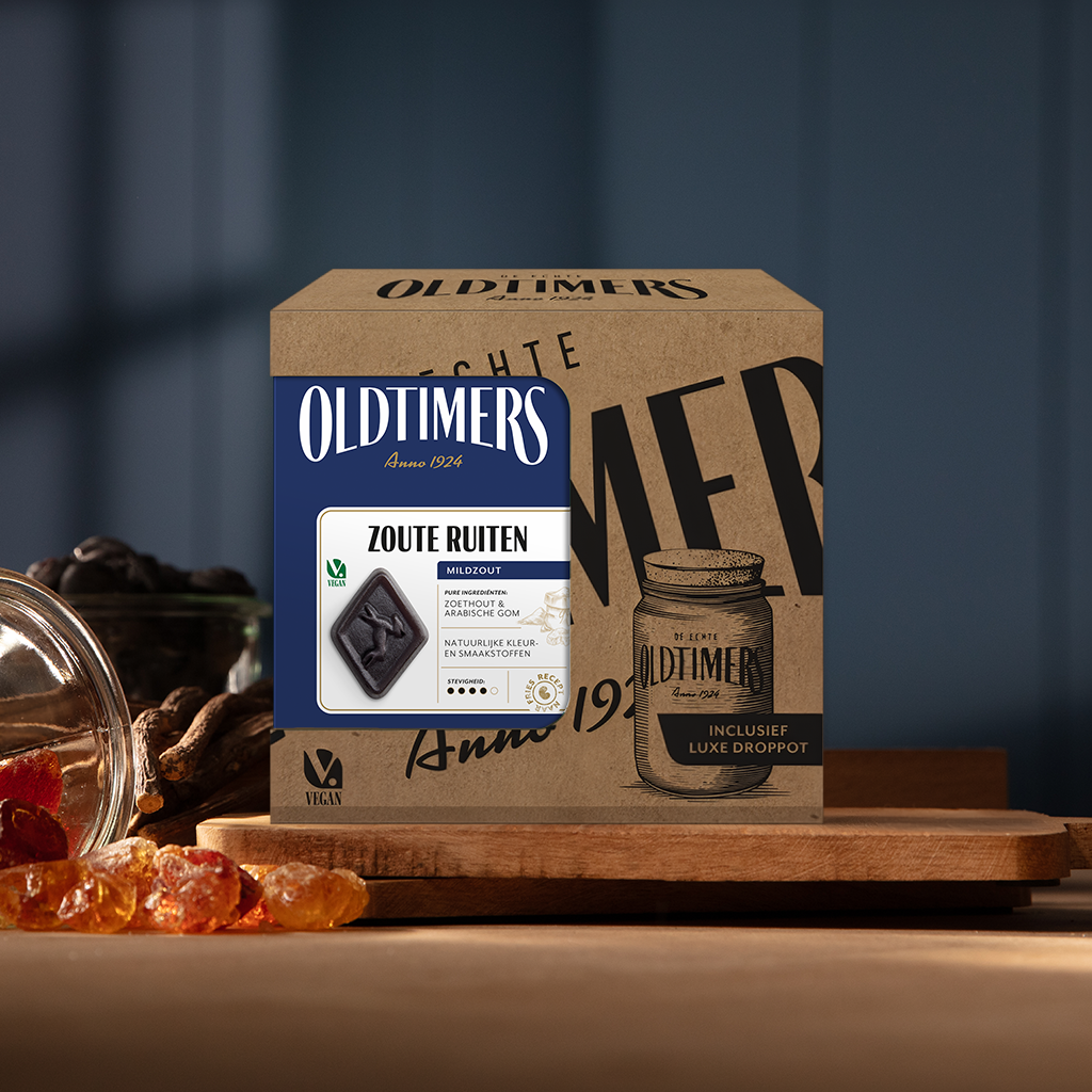 Oldtimers Droppot Zoute Ruiten