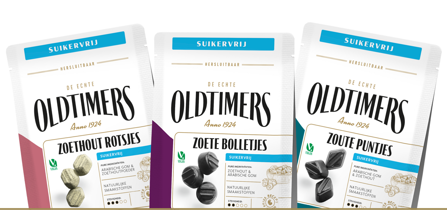 Oldtimers drop 3 suikervrij zakjes