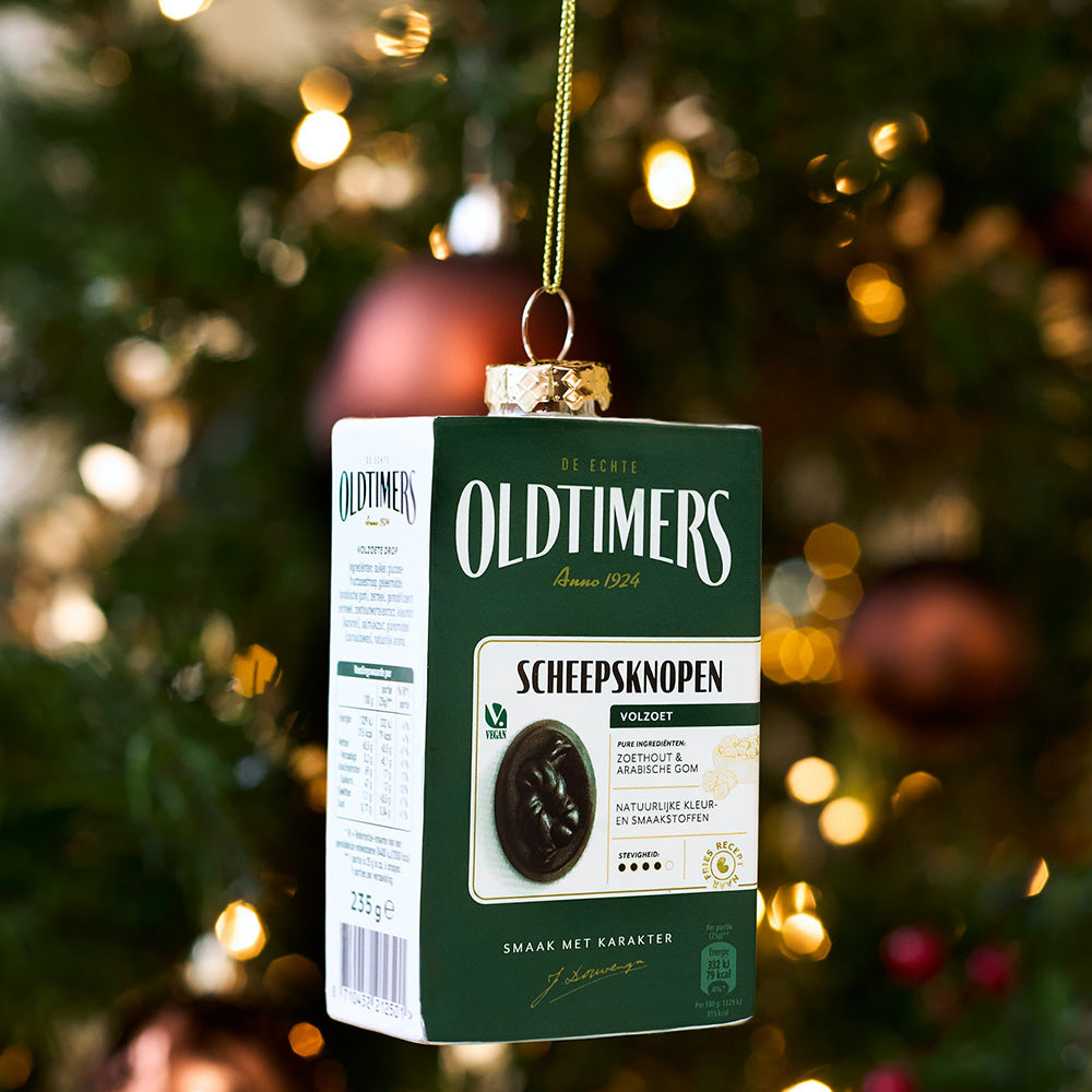 Oldtimers drop Scheepsknopen-kerstbal