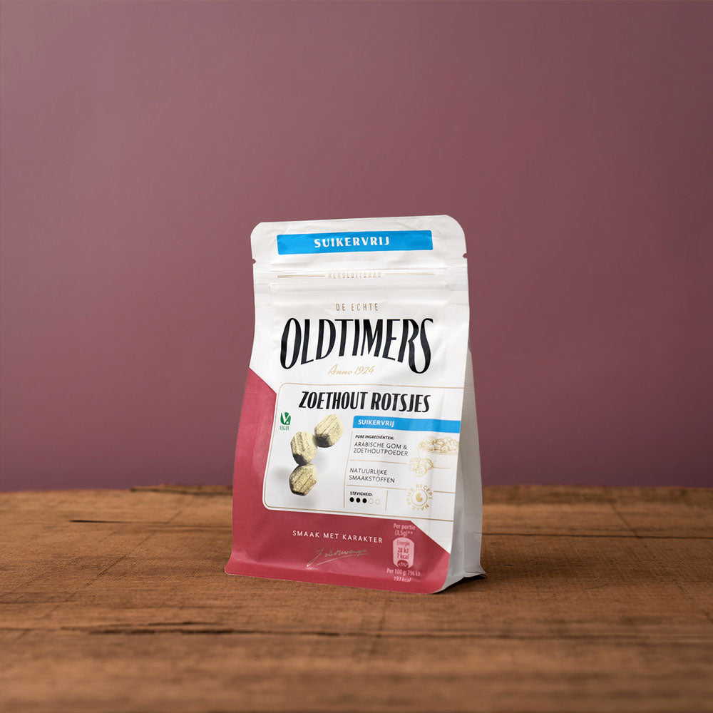 Oldtimers Suikervrij Zoethout Rotsjes